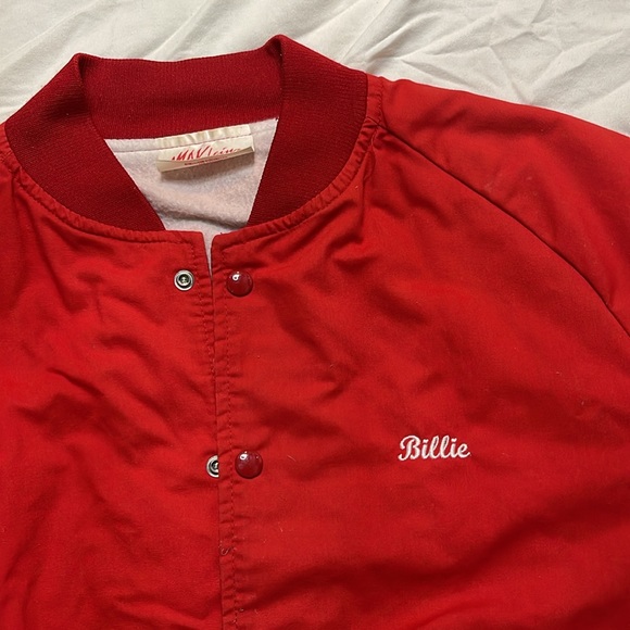 Vintage Union Made MA Klein bomber trucker jacket | snap front, back graphic USA - Picture 8 of 10